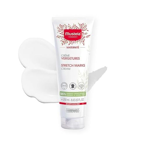 Mustela Maternity Stretch Marks Cream for Pregnancy - Natural Skincare Massage Moisturizer with Natural Avocado, Maracuja & Shea Butter - Lightly Fragranced or Fragrance Free - Various Sizes