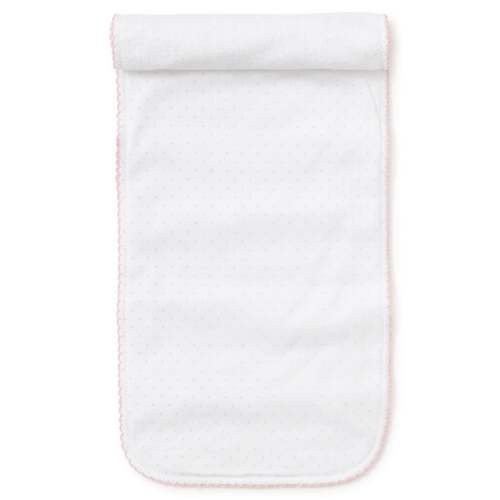 White/Pink New Kissy Dots Print Burp