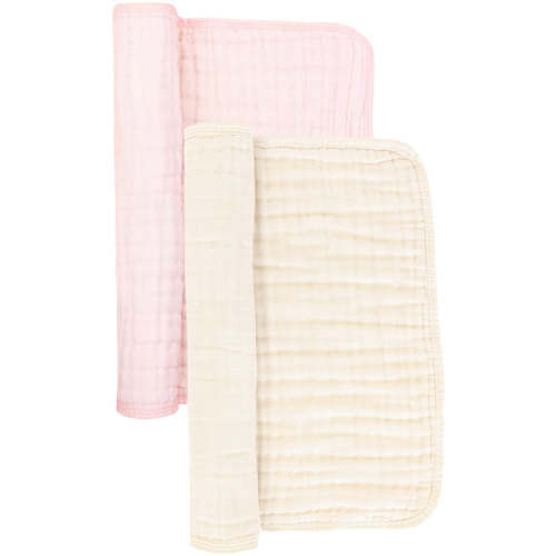 Cloud Muslin™ Burp Cloth 2 Pack - Blush + Cream – Lou Lou & Company