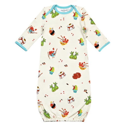 Island Mixed Plate Bamboo Layette Gown