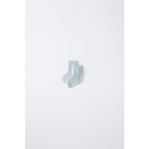 RIBBED KNIT SOCKS - Aquamarine | ZARA United States