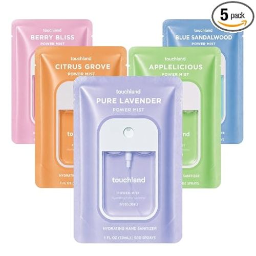 Touchland Hand Sanitizer Spray, Juicy 5 Set - 5 x 1 FL OZ