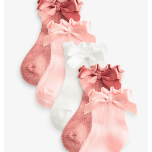 Buy Pink Bow Baby Socks 5 Pack from Next USA