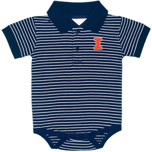 Two Feet Ahead Striped Short Sleeve Golf Polo Baby Bodysuit Creeper Infants Newborn Sizes 0-3M 6M 12M