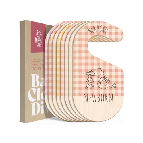 Baby Clothes Organizer - Pink Baby Closet Dividers for Nursery Decor, Storage & Organization - 8 Size Closet Dividers for Hanging Clothes