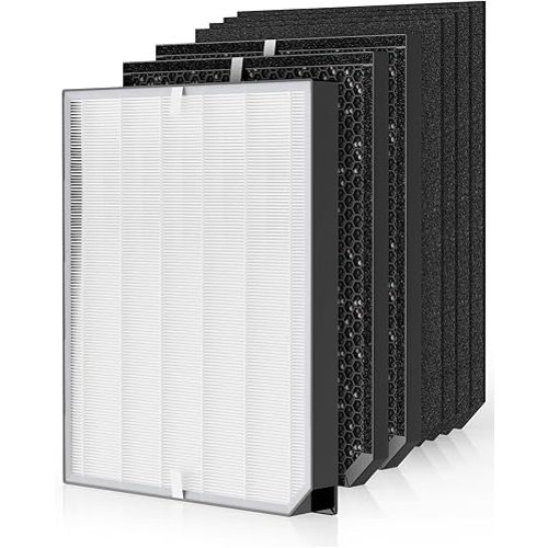 3000 Replacement Filters Compatible with Air Doctor 3000/3500 / 3500i Air Purifiers, Includes 1 High-Efficiency Filter, 2 Carbon Filters, 4 Pre-Filters, Comparable to ADF3001, ADF3002, ADF3003