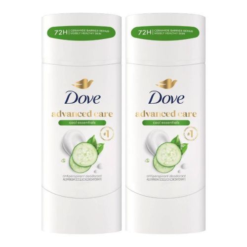 Dove Beauty Advanced Care Cool Essentials 72-Hour Women's Antiperspirant & Deodorant - 2.6oz/2pk: Paraben-Free, Sulfate-Free, Invisible Solid
