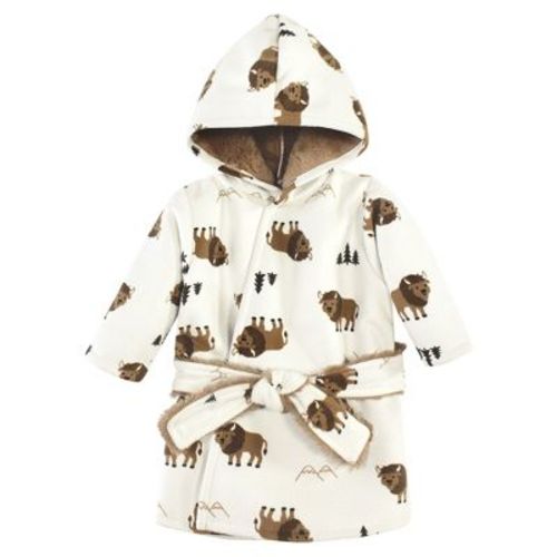 Hudson Baby Mink with Faux Fur Lining Pool and Beach Robe Cover-ups, Wild Buffalo, 0-6 Months
