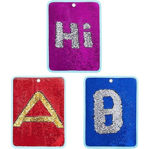 3 Packs Reversible Sequin Fabric Wall Panel for Kids, Sensory Wall Sequin Flip Fabric Mat Wall Hangings Decoration, Fun Toy for Early Learning and Play, 15.7” x 11.8”
