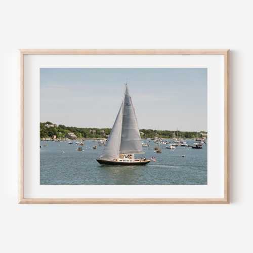 Fine Art Sailboat Print – Martha’s Vineyard Wall Art, Coastal New England Decor, Nautical Photography, Gift for Art and Beach Lovers
