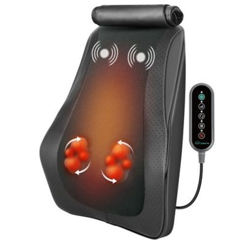 Heated Shiatsu Lower Back Massager, Neck Shoulder Pain Relief Massage Pad
