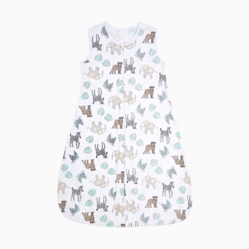 Aden + Anais Essentials Cotton Easy Sleeping Bag - Jungle Animals, 0-6 Months