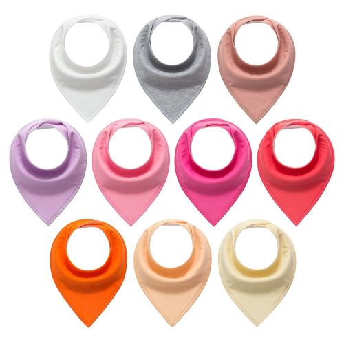 Baby Bibs Bandana Drool Bibs 10 Pack for Infant, Boys, Girls, Unisex 100% Cotton Drooling Bibs Soft and Absorbent (Pink and yellow)