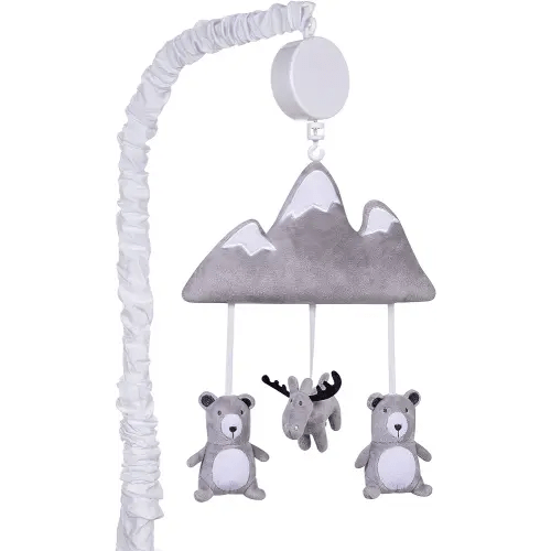 Forest Mountain Crib Mobile - Mountain Baby Mobile for Crib - Musical Crib Mobile - Fun Whimsical Musical Mobile for Cribs - Rotating Nursery Mobile for Crib - Baby Crib Mobile for Boys and Girls