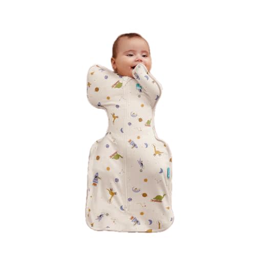 Love to Dream Swaddle UP, Baby Sleep Sack, Self-Soothing Swaddles for Newborns, Get Longer Sleep, Secure Fit Helps Calm Startle Reflex, New Born Essentials for Baby, 1.0 TOG, 13-19 lbs, Space Dinos