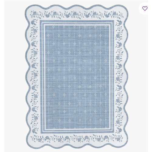 Blue Canora Scollaped Rug