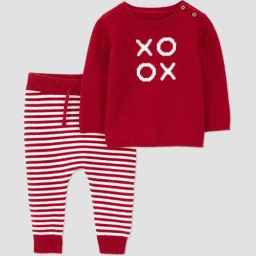 Carter's Just One You® Baby 2pc XOXO Sweatshirt and Jogger Pants Set - Red