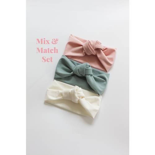 Knotted Baby Headband Set: Soft Cotton Jersey Turban
