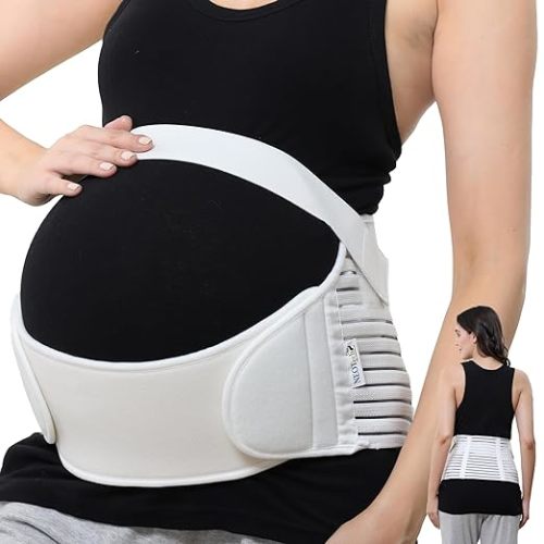NeoTech Care Pregnancy Belly Band, Maternity Belt, for Pregnancy Belly Support, Back/Pelvic Support (Size L, Black Color)