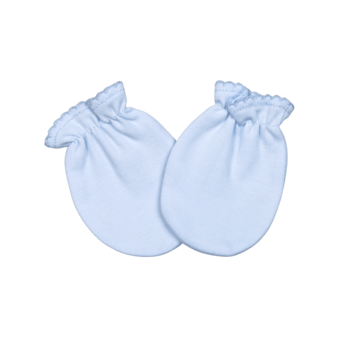 BBM-610 BLUE PIMA MITTENS BLUE TRIM