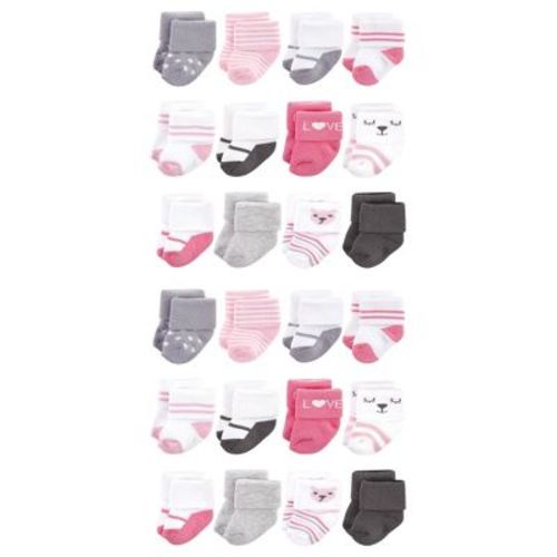 Hudson Baby Cotton Rich Baby Terry Socks 24-Pack