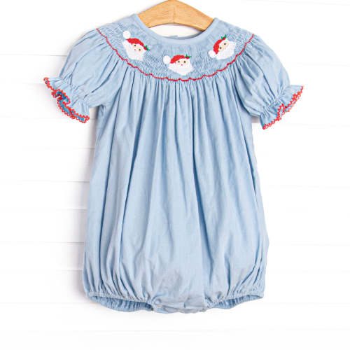St. Nicholas Smocked Bubble, Blue – Stitchy Fish