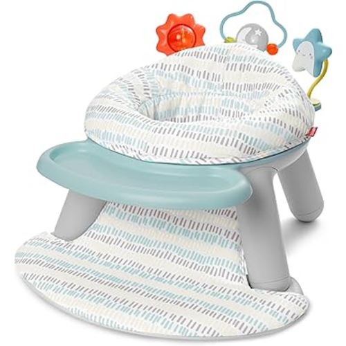 Skip Hop 2-in-1 Sit-up Activity Baby Chair, Silver Lining Cloud