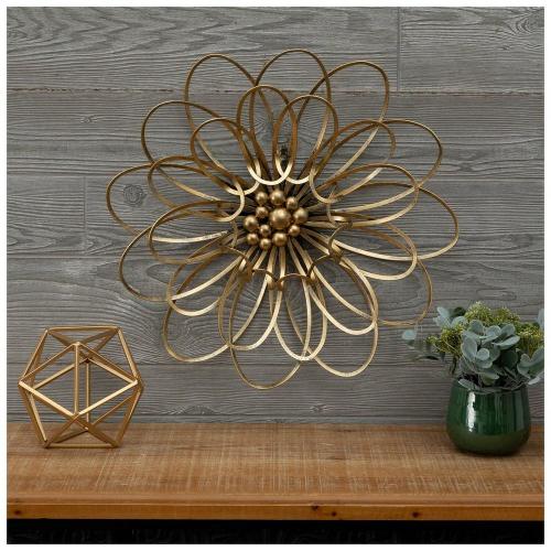 Antique Gold Flower Metal Wall Decor