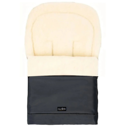 Black Graphite Organic Wool Adjustable Footmuff | Cover Baby LLC