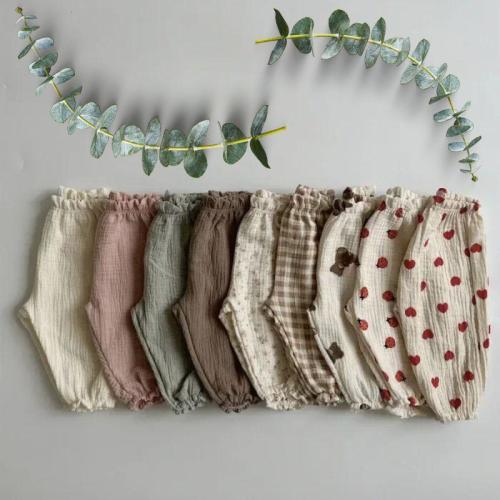 Pantalon bébé en mousseline bio : Bloomer en mélange de coton et de lin