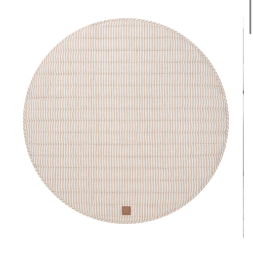 Natural Stripe Linen Baby Play Mat