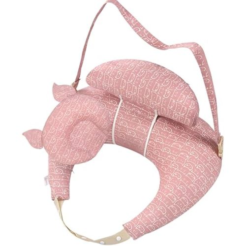 Blessique Nursing Pillow - Breastfeeding Support, Maternity Feeding Cushion (Pink)