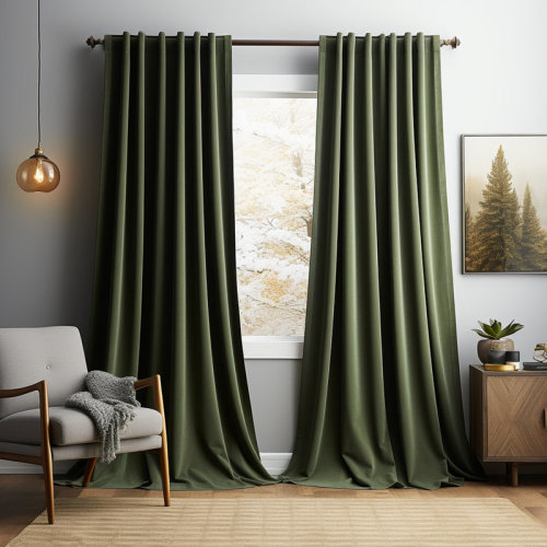 Everly Quinn Lauier Velvet Room Darkening Curtain Pair & Reviews | Wayfair