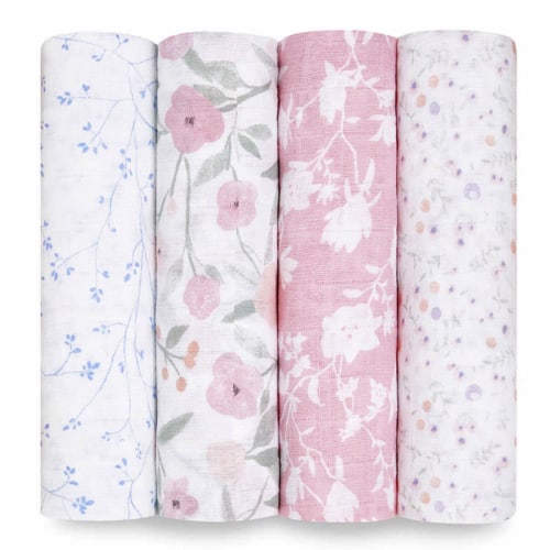 Cotton Muslin Swaddles - 4 Pack