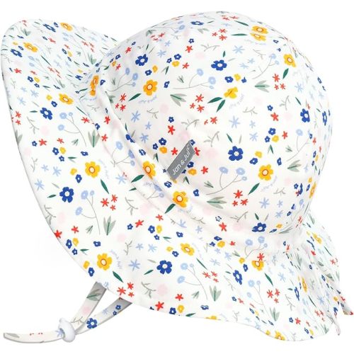 JAN & JUL 50+ UPF Cotton Sun Hat with Wide Brim for Toddler Girls