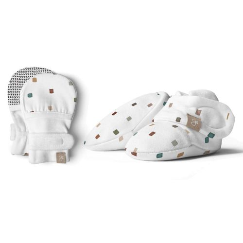 Goumi Stay On Baby Mitts & Boots Set - City Blocks 3-6M