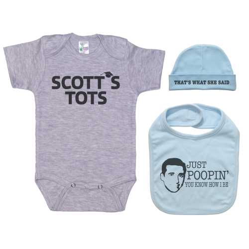 Scott's Tots Baby Onesie®, Scott's Tots, The Office Bundle, The TV Show "The Office", Baby Shower Gift, The Office Baby Outfit,