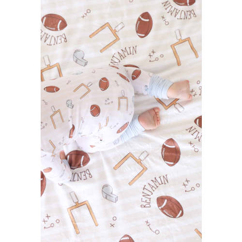 Tiny Touchdowns Convertible Zip Romper | Neutral