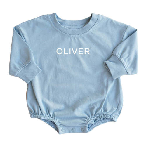 Personalized Long Sleeve Bubble Romper | Spring