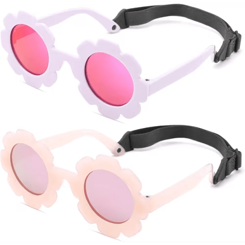NULOOQ Polarized Baby Sunglasses with Strap Flexible Infant Age 0-24 Months