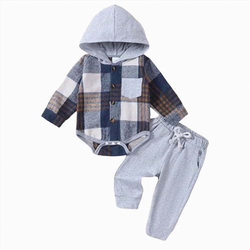 Gerichy Newborn Baby Boy Clothes Infant Boy Outfits Baby Hoodie Romper Pants Fall Winter 0 3 6 9 12 18 Months Baby Clothes for Boys