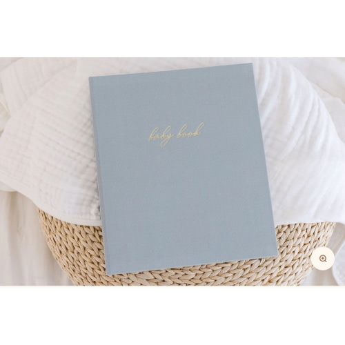 First Year Baby Memory Book - Dusty Blue