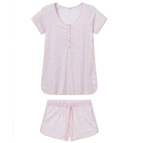LAKE | Women | Pima Cotton Pajamas | English Rose Garden Floral Maternity Shorts Set