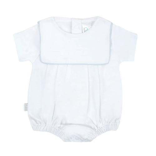 Paty Pima Bib Bubble - Blue Piping