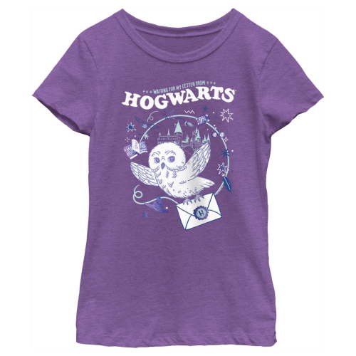 Girl's Harry Potter The Magic Letter Graphic Tee Purple Berry Small