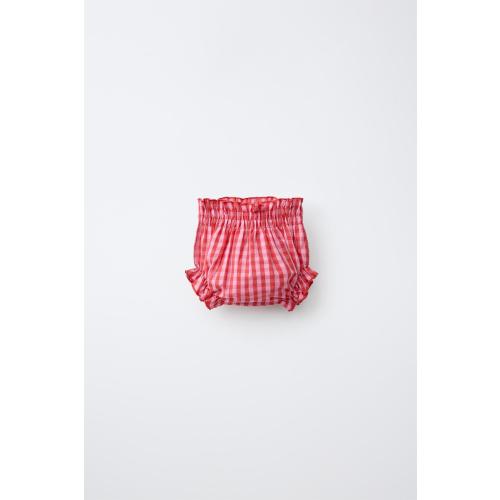 GINGHAM UNDERWEAR - Red | ZARA United States