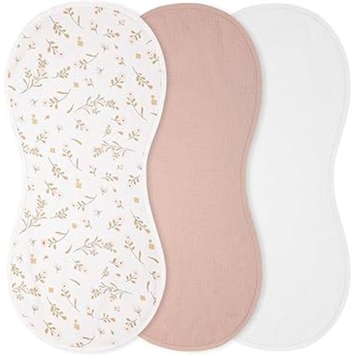 3 Pcs Changing Pad Liners Fits in Peanut Shape Changing Pad Waterproof Diaper Mats Organic Cotton Peanut Mats are Warm on a Baby's Back, Washable Reusable(Print Style,Beige)