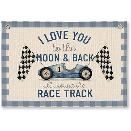 Playroom Race Car Wall Decor, Car Room Decor for Boys F1 Poster, Toddler Kids Boy Playroom Nursery Classroom Bedroom Wall Art, 20x30 Inch
