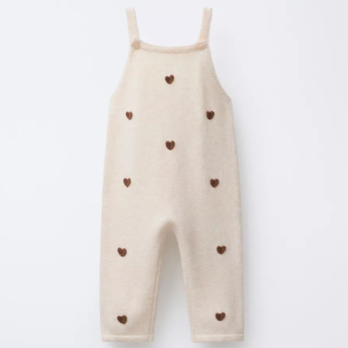 HEART KNIT OVERALLS - Mid-ecru | ZARA United States