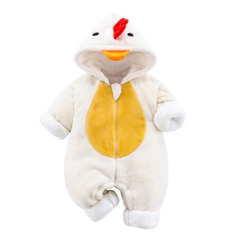 MEZZALL Baby Clothes Boys Girls Thick Snowsuit Winter Warm Chick Coats Hooded Romper Jumpsuit Classic Newborn Dailywear, White, 3-6 Months